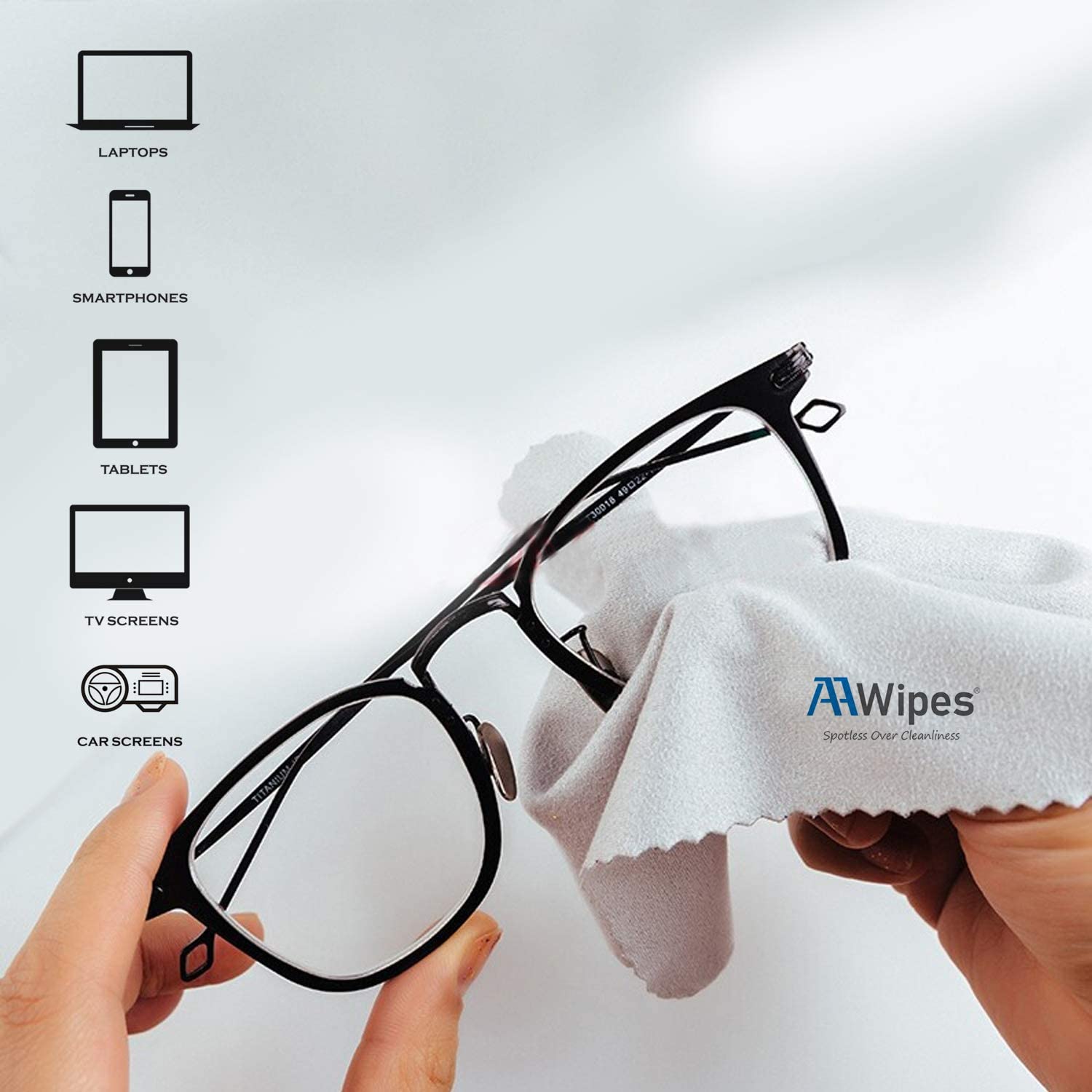 Eyeglasses Lens Cloth Neutral and Fully Customizable 10,000pcs/case (5.5"x5.5")