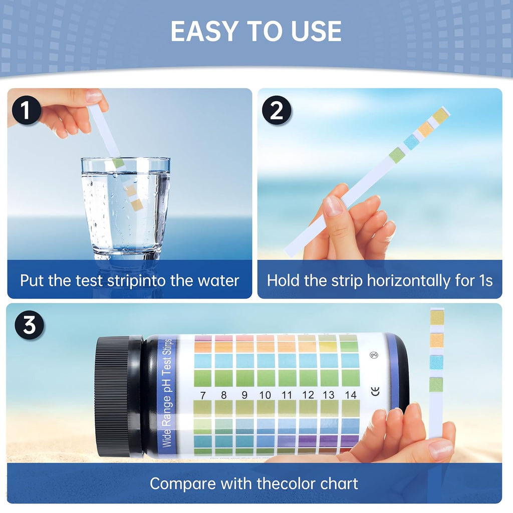 Ph Level Testing AAwipes pH Test Strips 0-14: 100 Strips Universal Litmus Paper pH Test