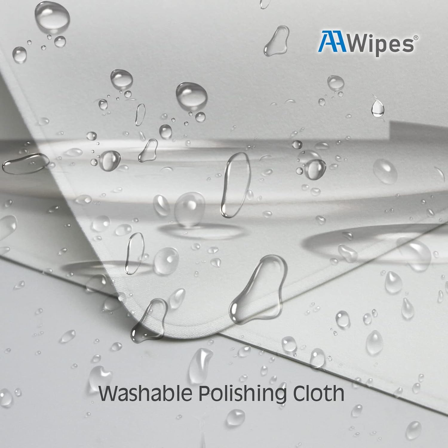AAwipes Double-Layer Microfiber Cleaning Cloths(Starting from 30 Pieces, 6.3" X 6.3",  Grey, 320 GSM, Blank) Compatible with Apple iPhone, iPad, MacBook, iWatch, Soft & Nonabrasive Polishing Cloths (X3681-30)