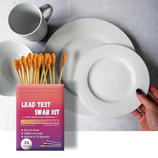 Household items lead testing swabs Kit (Sarting from 1000  Pcs Lead Check Swabs) Results in 20-Seconds by Using Water Only, No White Vinegar Required. Lead Test Strips for Home, Paints, Dishes, Toys, Metal, Ceramics, Wood (LSB20-1000)
