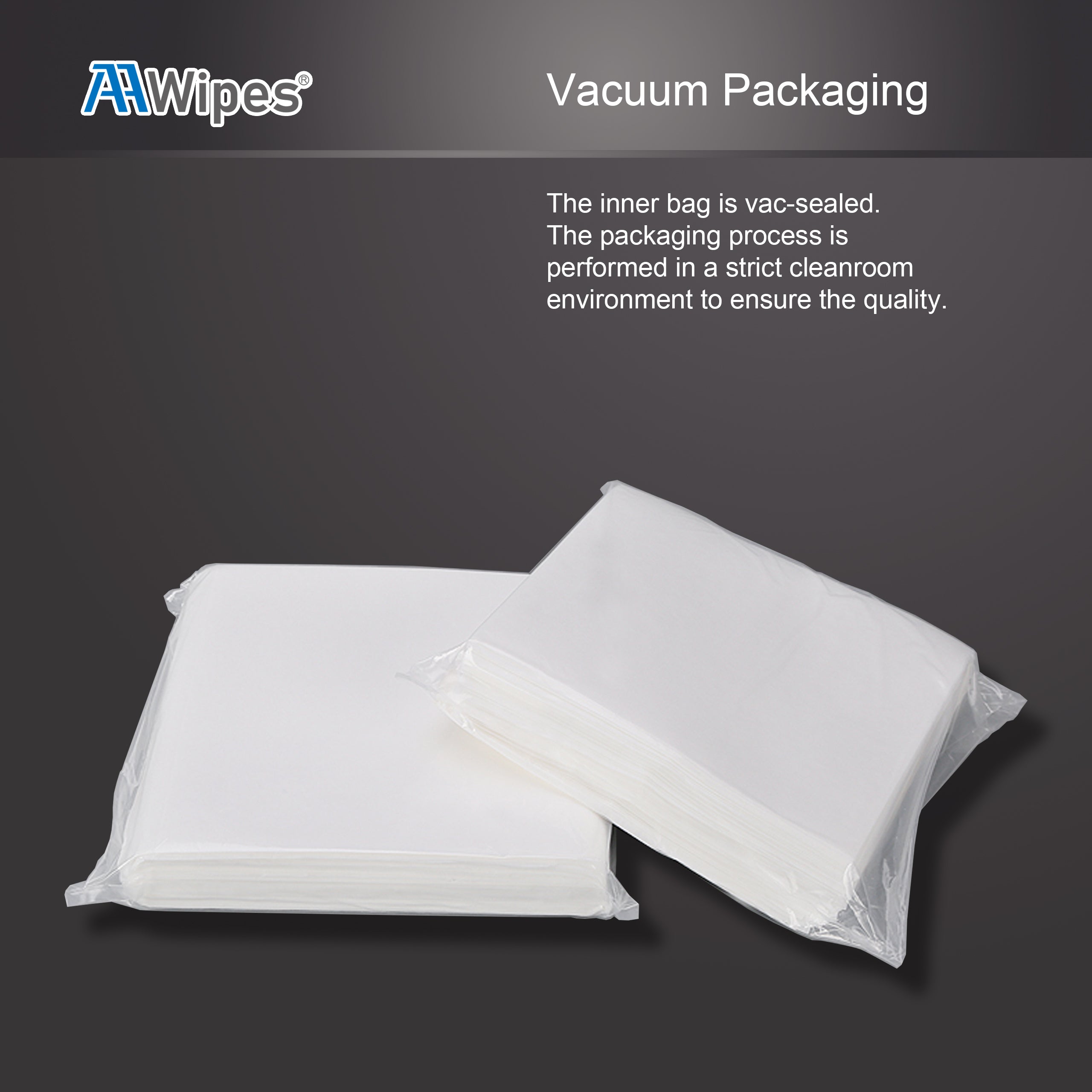 Solvent resistant 6x6 nonwoven cleanroom wipers compatible with IPA for critical surface cleaning