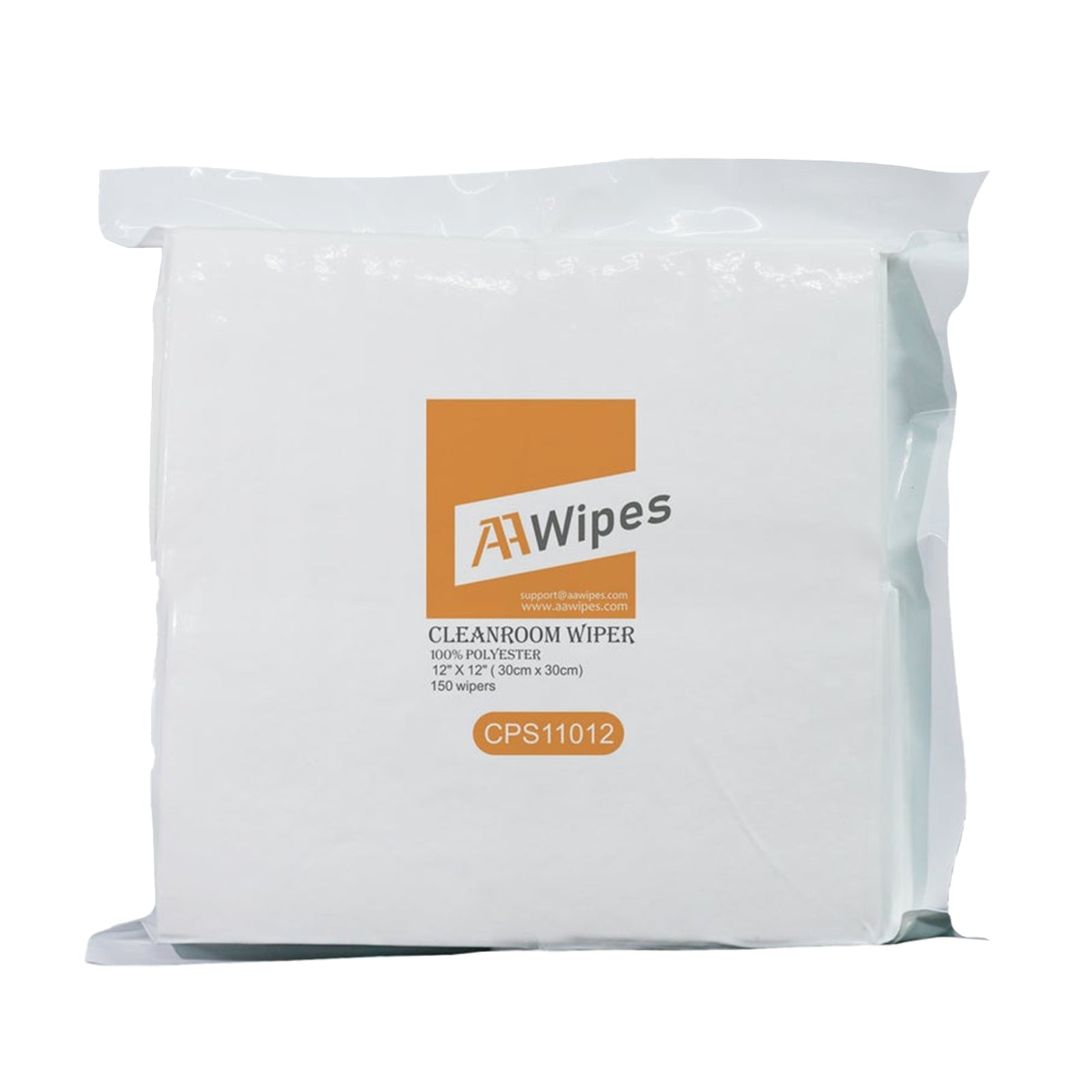 Cleanroom Double Knit Microfiber Wipers  12"x12",  ISO 5-6, Laser Sealed  (No. CPS11012, 8 Bags/1200 Wipes/Case)