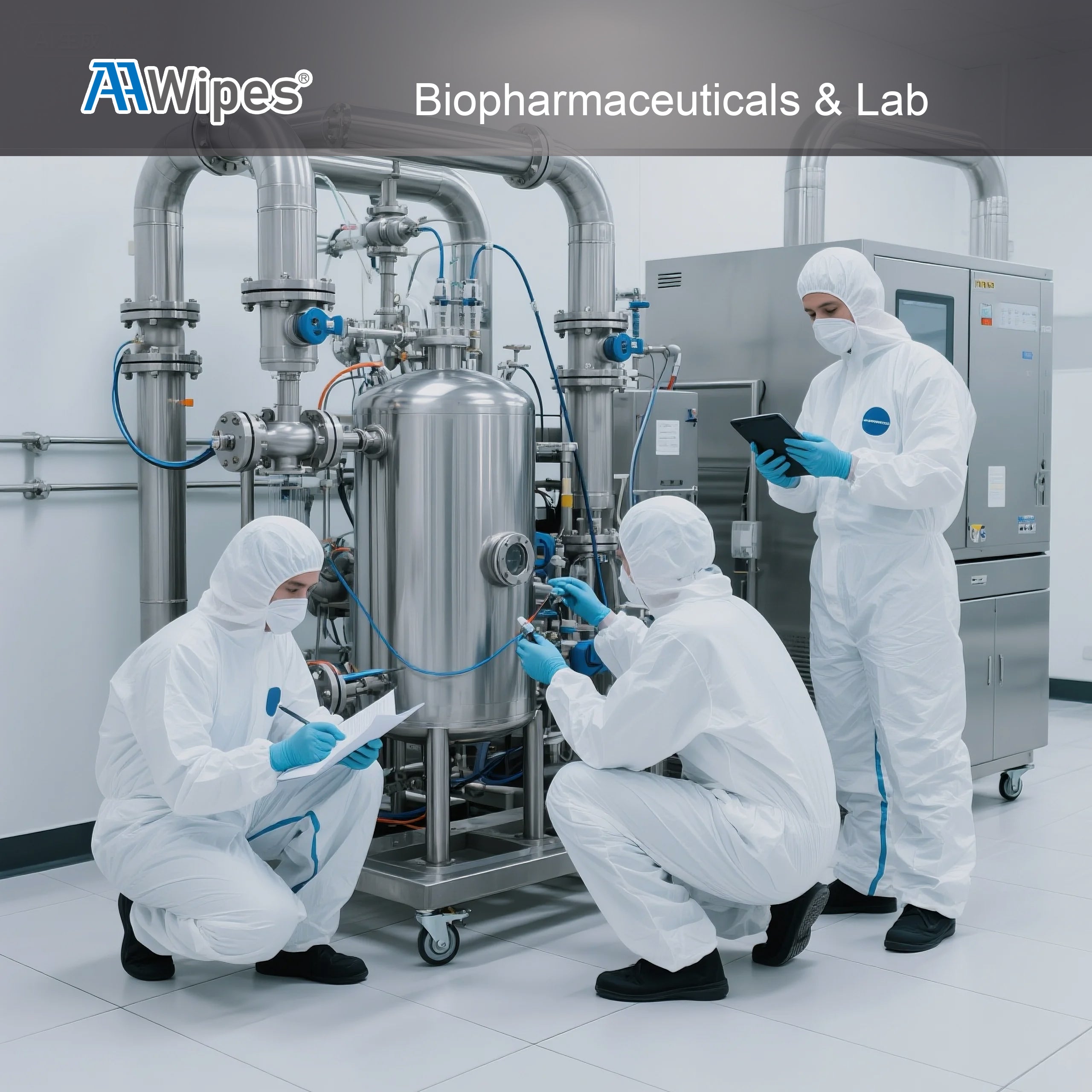 Sterile 9x9 inch polyester wipes for precision cleaning in pharmaceutical, electronics, and optics applications