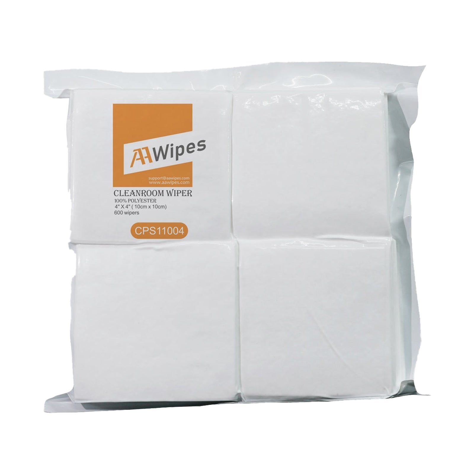 Cleanroom Wipes 4"x4" Double Knit 110gsm Ultra Soft Microfiber Wipers, Cat. # CPS11004