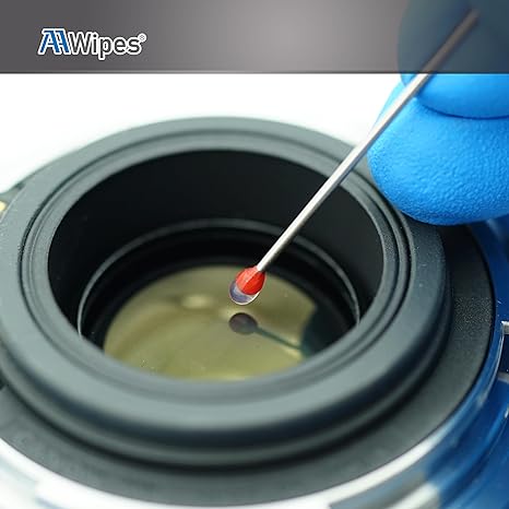 Silicone gel swab for fiber optics cleaning applications