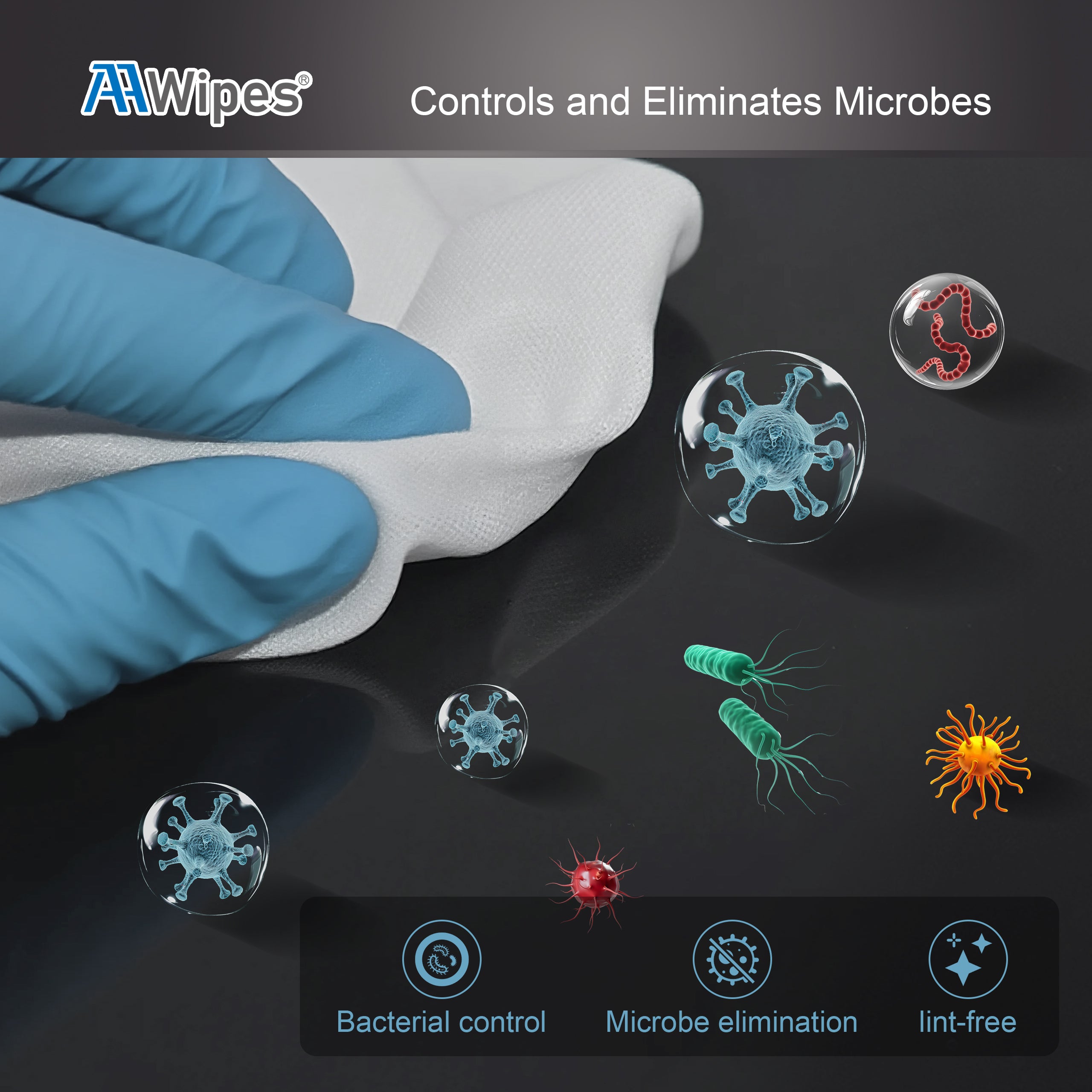 Sterile microfiber wipes designed for optics and precision lens cleaning.