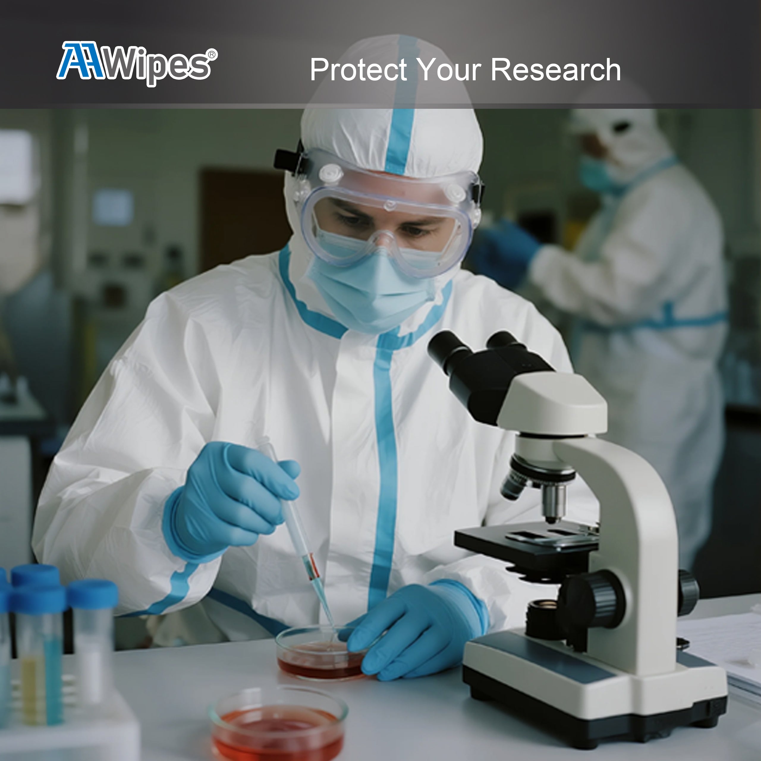 Sterile wipes for veterinary compounding and animal health cleanroom facilities.
