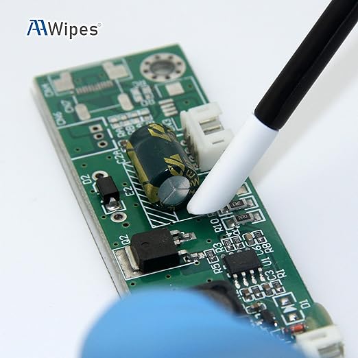 Aawipes swabs have ultra-soft and super porous polyurethane head, coupled with an angled tip, ensures thorough cleaning in hard-to-reach areas. Additionally, they offer high resistance to heat and chemicals.