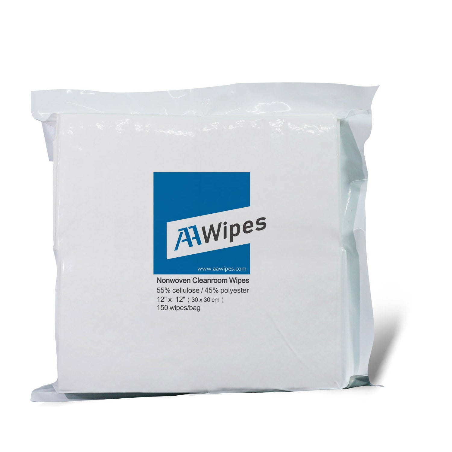 Extra-large 12″ nonwoven cellulose polyester blend wipe, dust-free, case pack, ideal for electronics, biotech, and pharmaceutical facilities